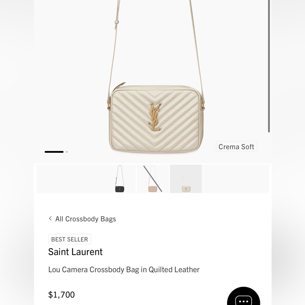 Lou Medium YSL Camera Bag with Pocket in Quilted Leather - Picture 7 of 7